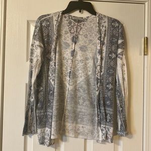 Gray Floral Cardigan